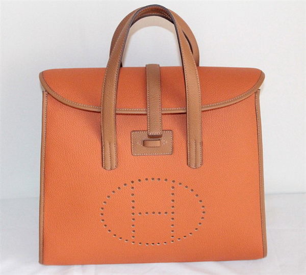 Best Hermes FeuDou Bag Orange/Coffee 509095